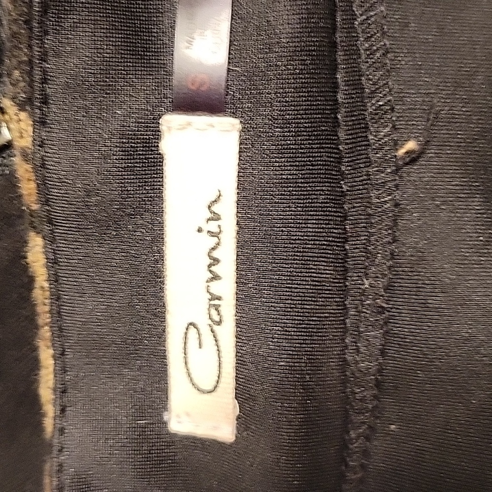 Carmin black leopard accent zip up jacket - Picture 6 of 8